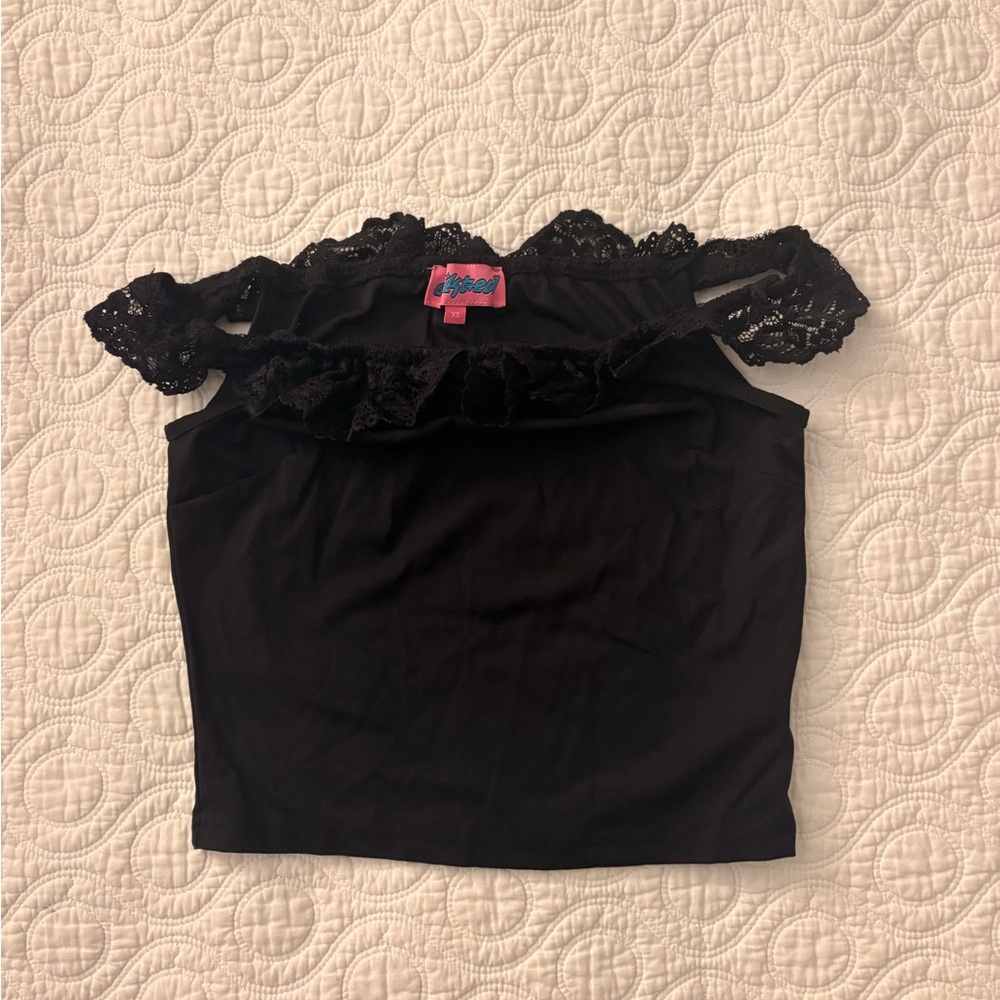 Edikted Black Lace Going Out Top